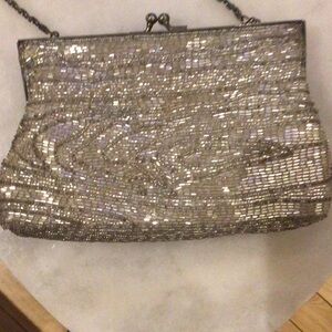 Elegant Silver Evening Clutch